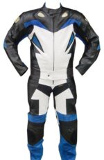 2pc Motorcycle Racing Riding Leather Track Suit w/Armor
