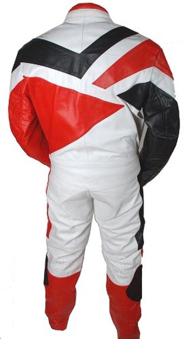 2pc Motorcycle Red And White Riding Racing Track Suit w/ padding - Image 2