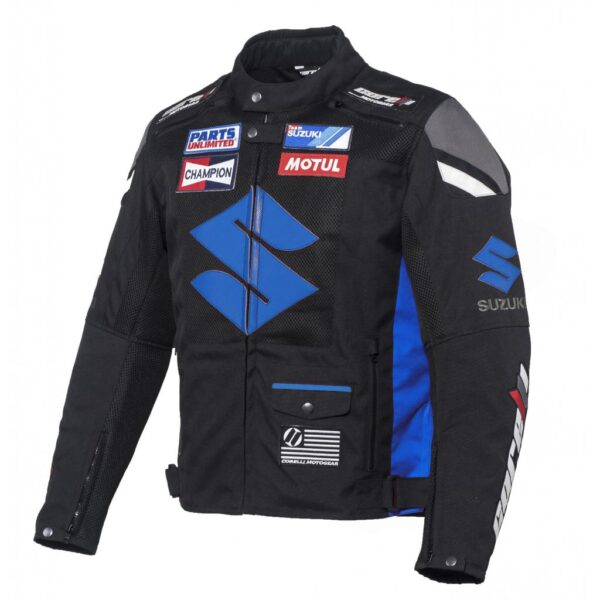 Corelli MG Suzuki Blue Textile Motorcycle Jacket - Image 3