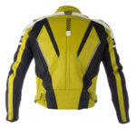 Men Multi Colors Motor Biker Leather Safety Pads Jacket - Image 2
