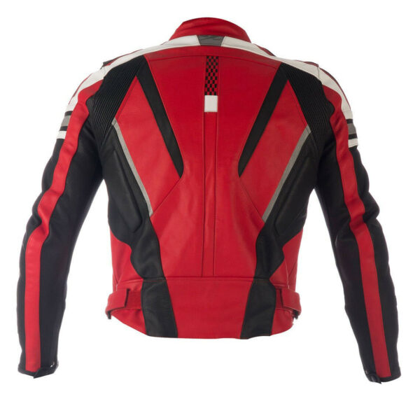 Motorcycle Real Genuine Leather Safety Pads Jacket - Image 2