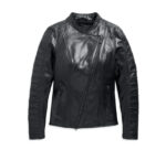 Black Motorcycle Leather Harley Davidson Jacket - Image 2