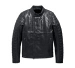 Black Harley Davidson Ozello Perforated Leather Jacket - Image 2