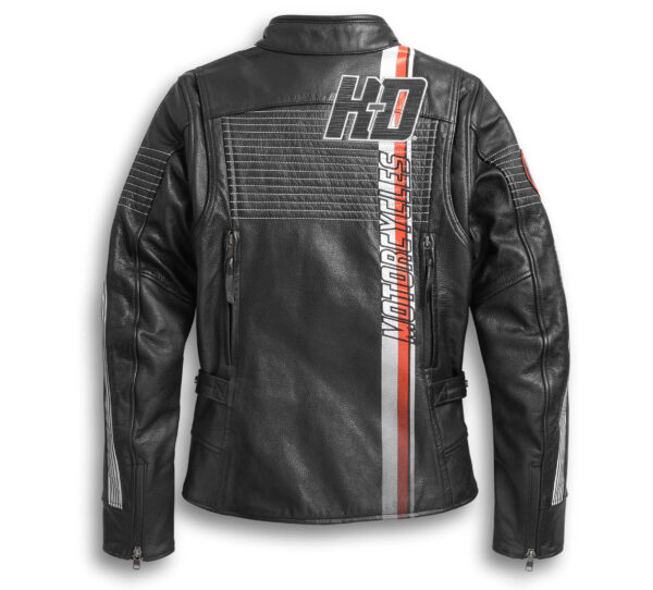 Black Motorcycle Harley Davidson Leather Jacket - Image 2