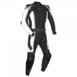 Black Motorcycle Racing Leather Suit