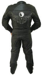 Black Motorcycle Racing Sports Leather Suit - Image 2