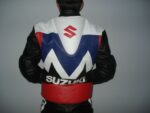 Black Suzuki Motorcycle Leather Racing Jacket - Image 2