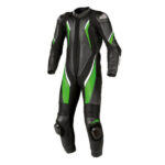 Black and Green Motorcycle Racing Sports Leather Suit