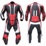 Black&Red Motorcycle Racing Leather Suit