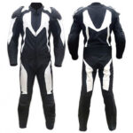 Black&White Motorcycle Racing Leather Suit