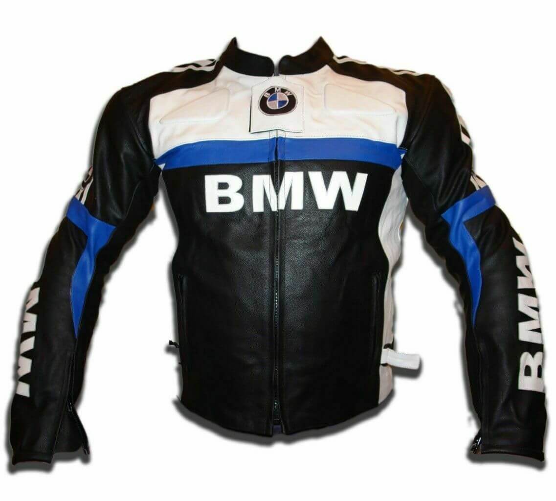 Blue-Black-White-BMW-Motorcycle-Leather-Jacket-2.jpg Blue Black White BMW Motorcycle Leather Jacket - Image 1