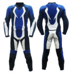 Blue Motorcycle Racing Leather Suit