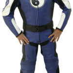 Blue Motorcycle Racing Sports Leather Suit