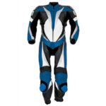 Blue Motorcycle Sports Racing Leather Suit
