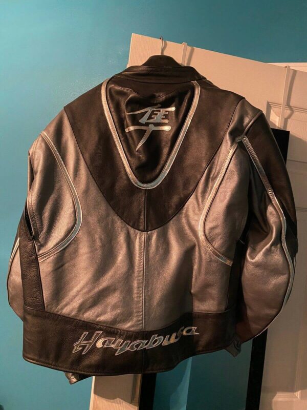 Brown Suzuki Hayabusa Motorcycle Racing Jacket - Image 2