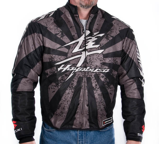 Brown-Suzuki-Hayabusa-Motorcycle-Textile-Jacket-1.jpg Brown Suzuki Hayabusa Motorcycle Textile Jacket - Image 1