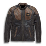 Brown and Black Harley Davidson Motorcycle Jacket