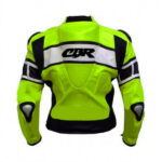 CBR Motorcycle Leather Green And White Jacket - Image 2