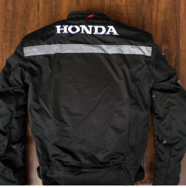 Custom Honda Black And Red motorcycle racing jacket - Image 2