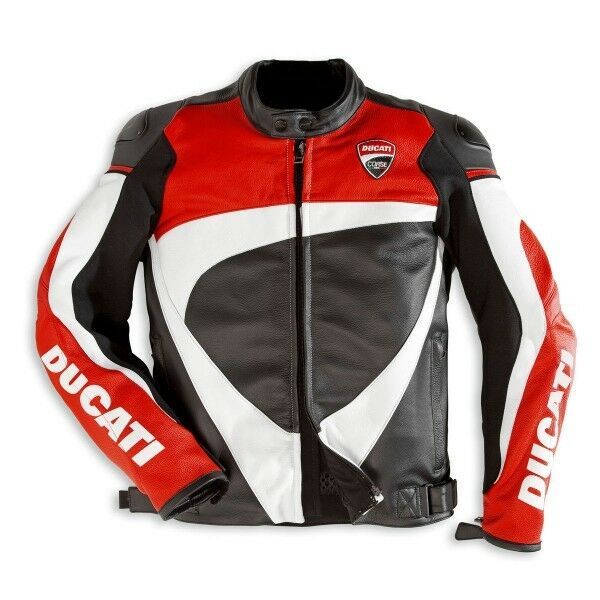 DUCATI-CORSE-MOTORBIKE-RACING-LEATHER-JACKET-CE-APPROVED.jpg Ducati Corse Motorbike Racing Leather Jacket Ce Approved - Image 1