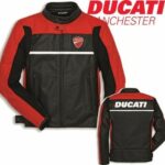 Ducati Red Black Motorbike Leather Jacket Ce Approved
