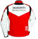 Ducati Mens Motorcycle Jacket Red White - Image 2