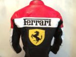 Ferrari Black And Red Motorcycle Leather Jacket - Image 2
