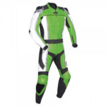 Green Motorcycle Racing Leather Suit