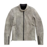 Grey Harley Davidson Burghal Leather Jacket