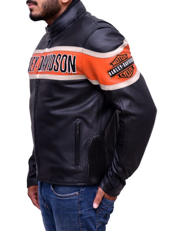 HARLEY DAVIDSON VICTORY LANE LEATHER JACKET - Image 4