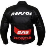 HONDA Repsol Black and Red GAS Motorbike Leather Jacket - Image 2