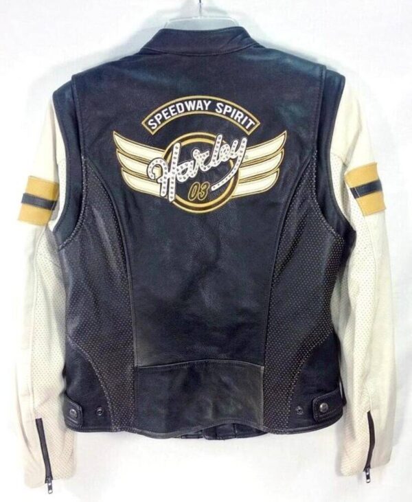 Harley Davidson 1903 Black Riding Leather Jacket - Image 2