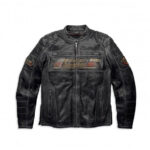 Harley Davidson Astor Patches Distressed Leather Jacket