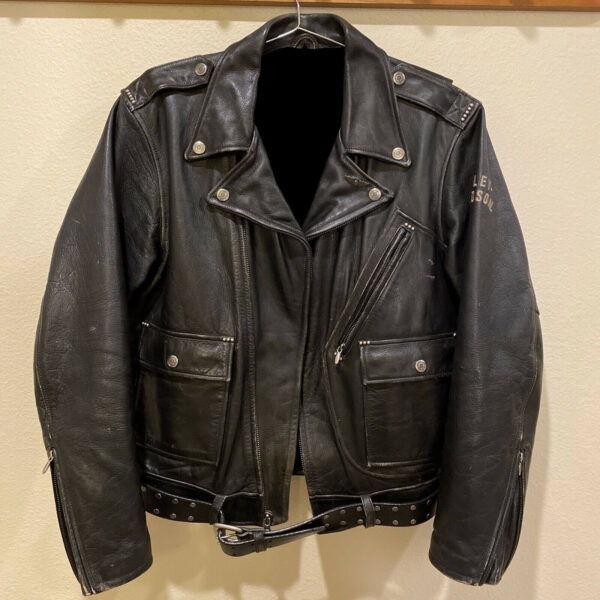 Harley Davidson Black Biker Leather Riding Jacket - Image 2