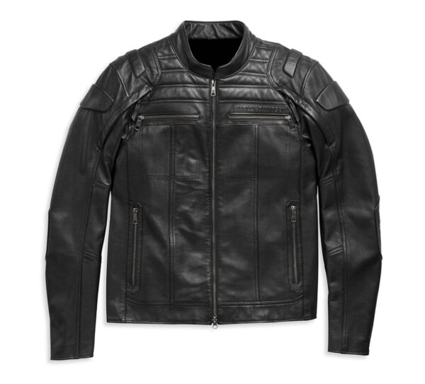 Harley Davidson Black Leather Jacket - Image 2