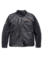 Harley Davidson Black Motorcycle Eagle Leather Jacket