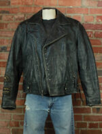 Harley Davidson Black Studded Biker Leather Jacket - Image 2