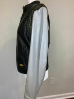 Harley Davidson Black With Silver Sleeves Leather Jacket - Image 3