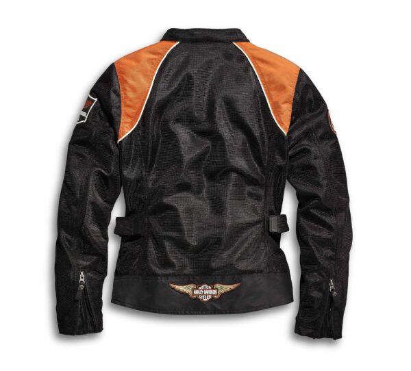 Harley Davidson Black and Orange Jacket - Image 2