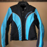 Harley Davidson Blue Black Mesh Riding Jacket - Image 2