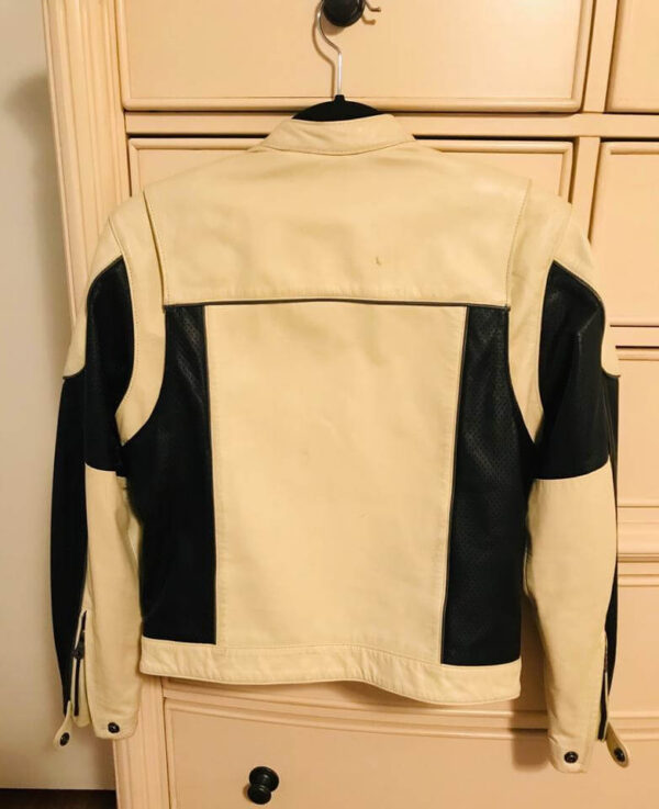 Harley Davidson Cream Black Legend Leather Jacket - Image 2