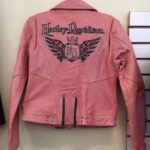Harley Davidson Cycle Queen Pink Biker Leather Jacket