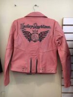 Harley Davidson Cycle Queen Pink Biker Leather Jacket