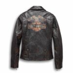Harley Davidson Eagle Distressed Leather Biker Jacket