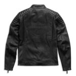 Harley Davidson Embossed Logo Padded Leather Jacket
