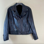 Harley Davidson Embroidered Black Leather Jacket - Image 2