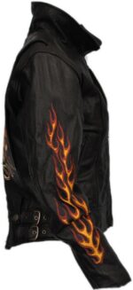 Harley Davidson Flame II Ride Free Leather Jacket - Image 3