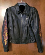 Harley Davidson Flame II Ride Free Leather Jacket - Image 4