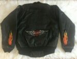 Harley Davidson Gulf War Patch Flame Leather Jacket - Image 2