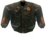 Harley Davidson Gulf War Patch Flame Leather Jacket